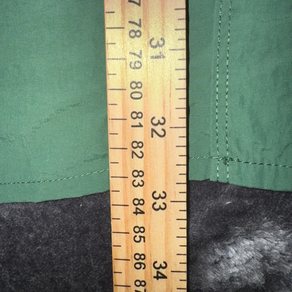 The North Face Mens Green Long Sleeve Nylon Hiking Fishing Button Up Shirt XL